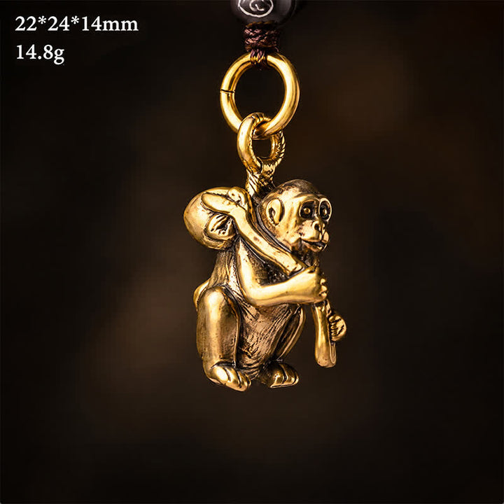 Buddha Stones Mosiężne plecione breloki z chińskim znakiem zodiaku i szczęściem - image 24