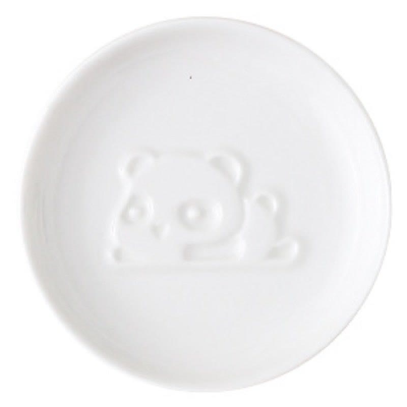 Buddha Stones Biała ceramiczna miseczka na sos w kształcie pandy - Okrągły (ok. 8,8 cm × 8,8 cm × 1,8 cm) - Położyć się - image 3