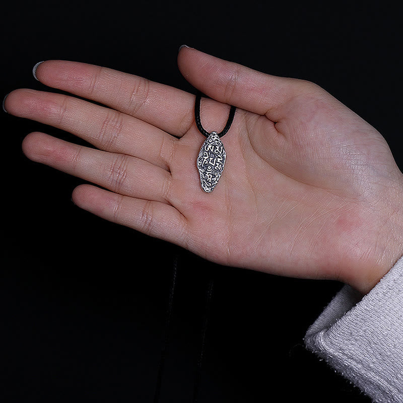 Buddha Stones Tybetańskie 925 Srebro Sterlingowe Om Mani Padme Hum Dorje Vajra Grawerowany Naszyjnik Siła Wisiorek - image 14