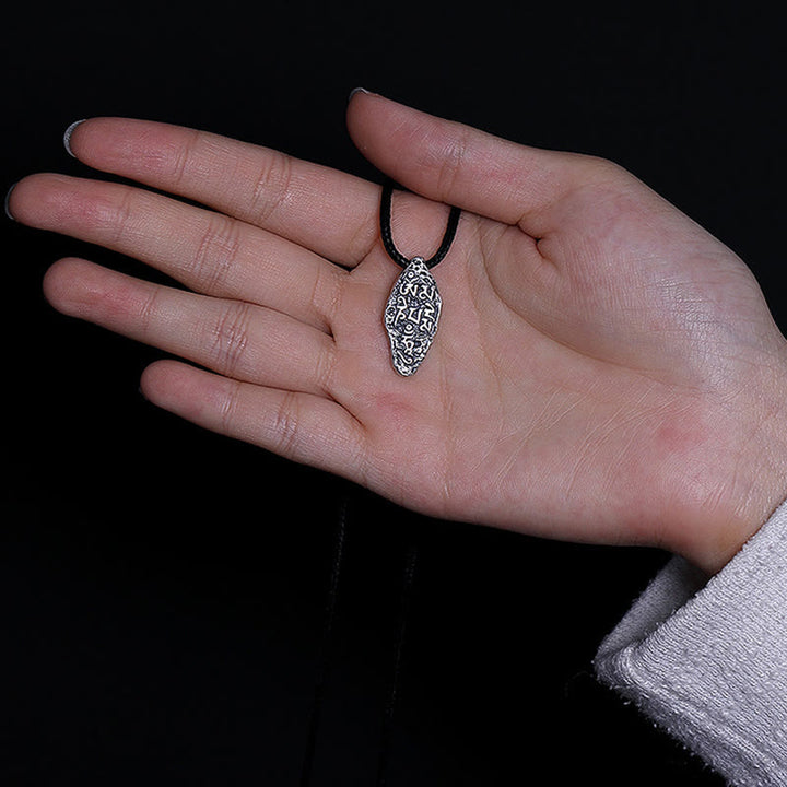 Buddha Stones Tybetańskie 925 Srebro Sterlingowe Om Mani Padme Hum Dorje Vajra Grawerowany Naszyjnik Siła Wisiorek - image 14