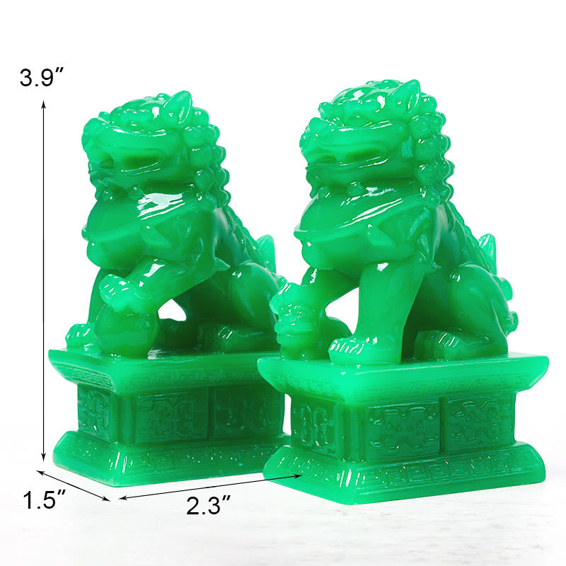 Bogactwo Dobrobyt Para Fu Foo Dogs Strażnicy Lwa Statuetki Dekoracja Domu