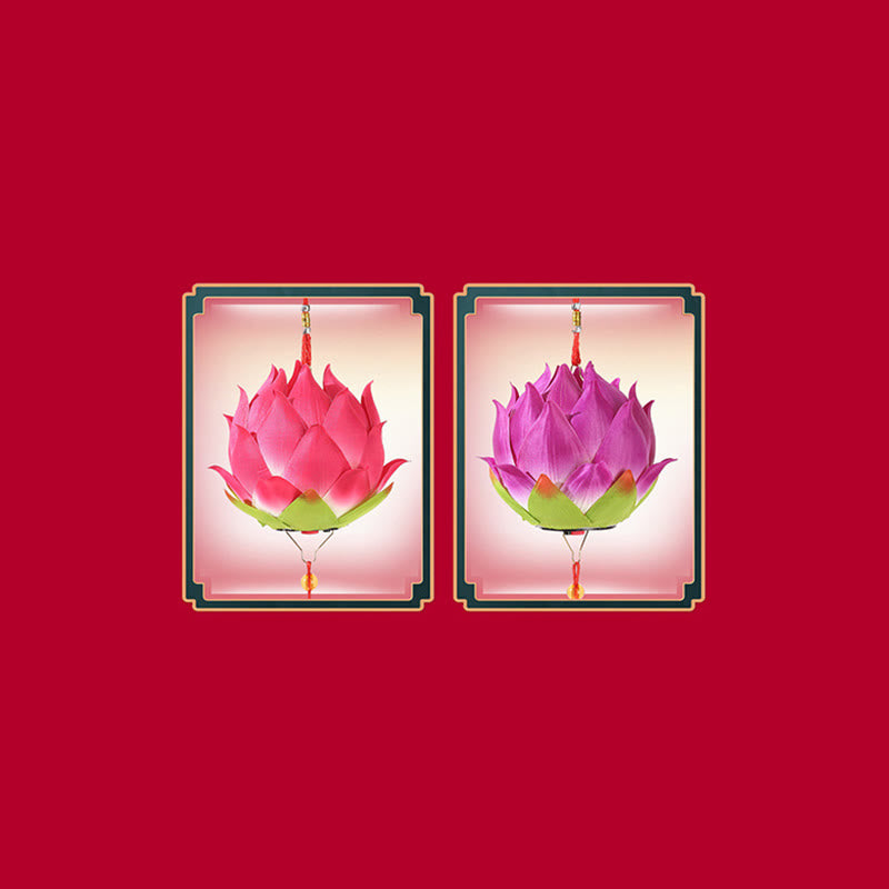 Buddha Stones DIY Kwiat Lotosu Smok Latarnia Lampa Tassel Dekoracja - image 27