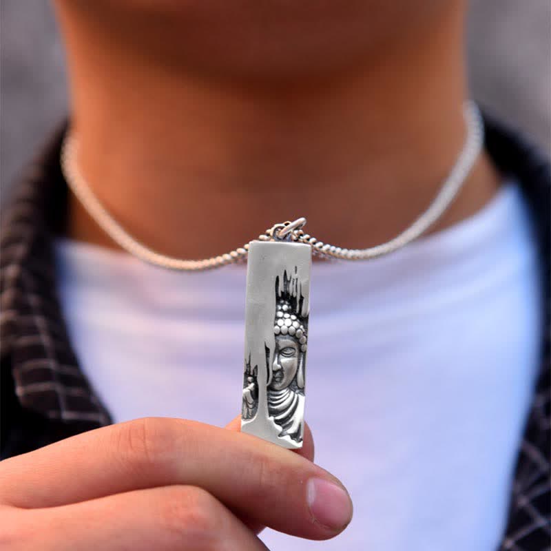 Naszyjnik z wisiorkiem w stylu vintage, Buddha Stones Tathagata Budda, amulet ochronny, szczęście - image 7