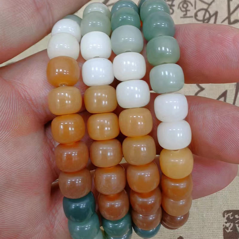 Buddha Stones 108 Mala Beads Gradient Bodhi Seed Green Tara Budda Grawerowany Pokojowy Bransoletka Harmonii