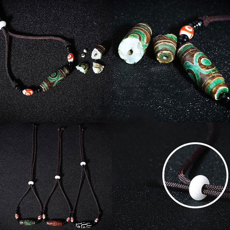 Naszyjnik z Buddha Stones z dziewięcioma oczami i koralikami Dzi - image 11