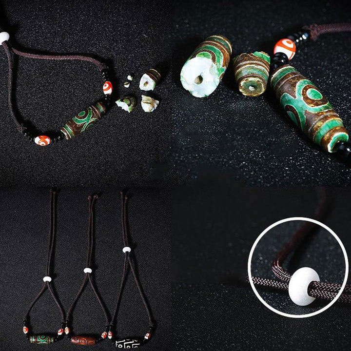Naszyjnik z Buddha Stones z dziewięcioma oczami i koralikami Dzi - image 11