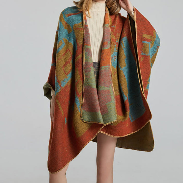 Tybetański pomarańczowy szal, ciepły szalik - image 7