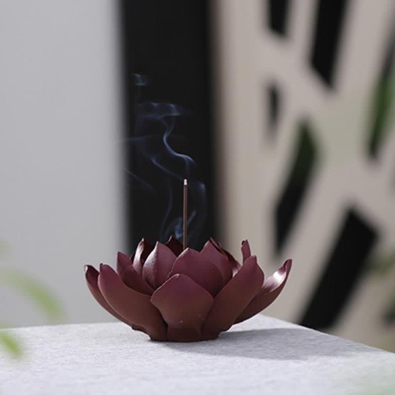 Buddha Stones Tybetański Lotos Pozytywny Pokój Kadzielnica Dekoracja