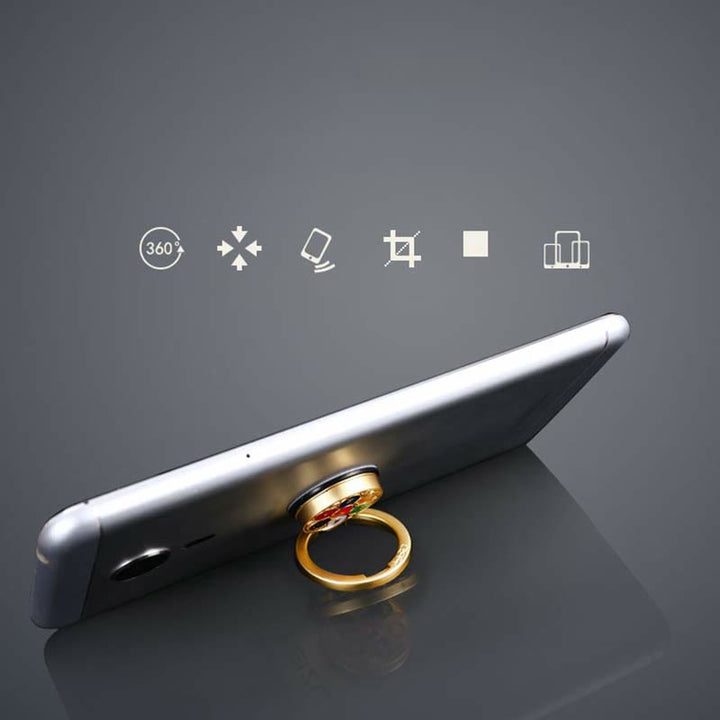 Tybetański Om Mani Padme Hum Peace Phone Ring Bracket Uniwersalny uchwyt na telefon Dekoracje