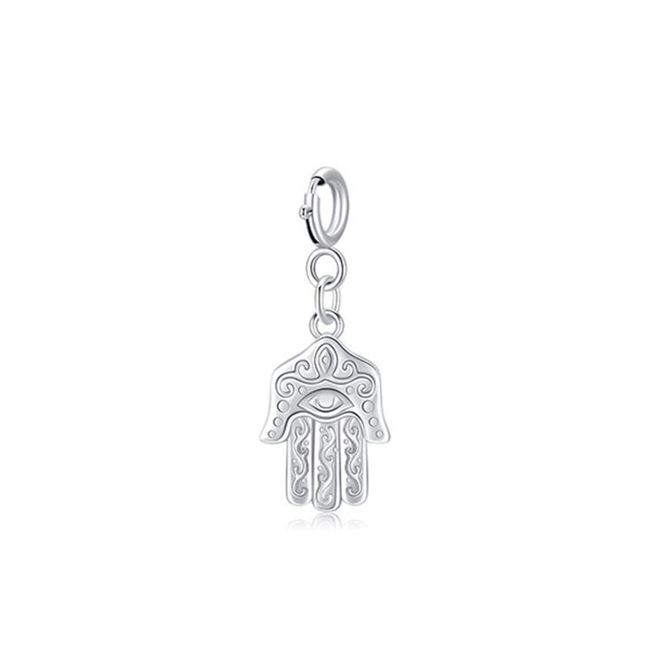 925 Srebrny naszyjnik z symbolem Hamsa Złe Oko i Szczęście - image 14