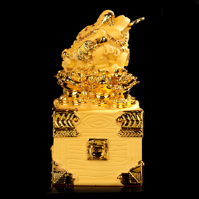 Buddha Stones Feng Shui Pieniądze Żaba Statua Szczęście Bogactwo Dekoracja
