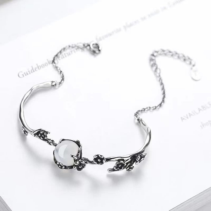 Bransoletka Buddha Stones Plum Blossom Chalcedon Positive