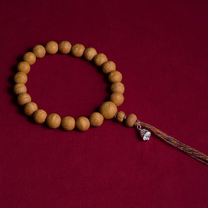 Buddha Stones Nasiona Bodhi Szczęście Pomyślność Mala na nadgarstek Tassel Mala kieszonkowa