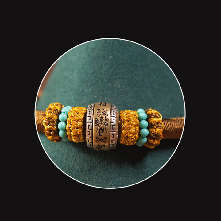 Buddha Stones Ręcznie Robione Tybetańskie Amulet King Kong Knot Ochrona Szczęścia Bransoletka Pleciona