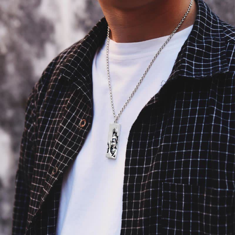 Naszyjnik z wisiorkiem w stylu vintage, Buddha Stones Tathagata Budda, amulet ochronny, szczęście - image 6