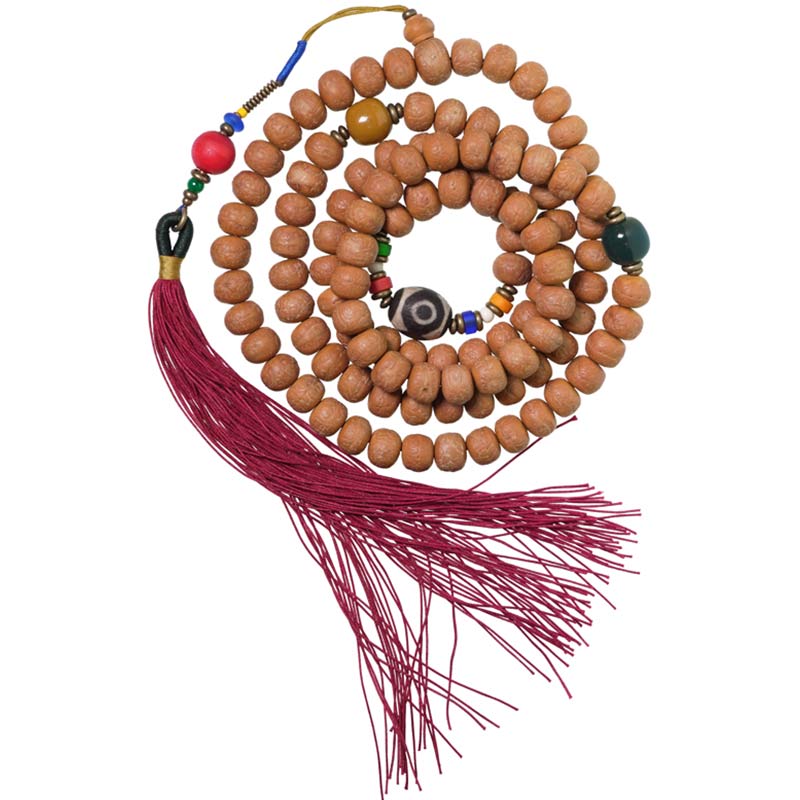 Buddha Stones 108 Mala Koraliki Bodhi Nasiona Dzi Koraliki Bransoletka z frędzlami Pokoju