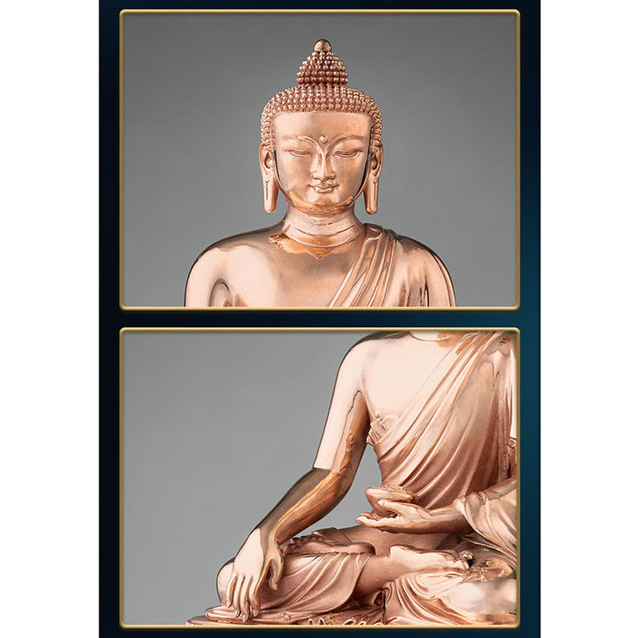 Figurka Buddy Gautama Shakyamuni Spokój Miedziana Statua Dekoracja Domu