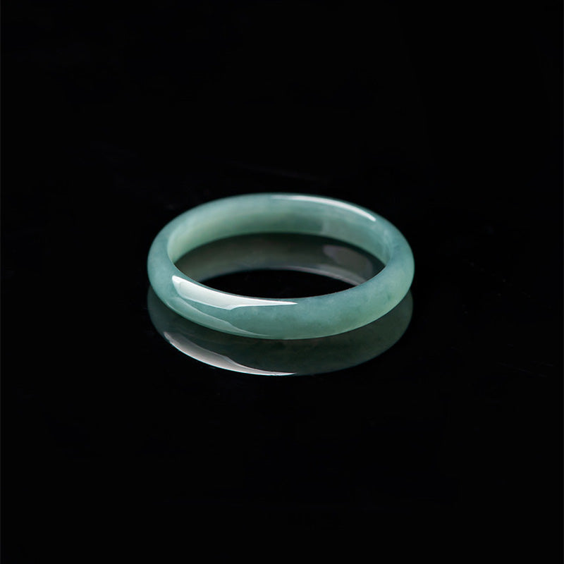 Pierścień ochronny z naturalnego jadeitu Buddha Stones Prosperity