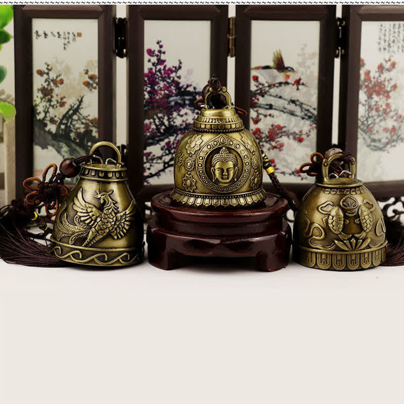 Buddha Stones Feng Shui Budda Koi Ryba Feniks Dzwon Wiatrowy Dzwon Szczęścia Dekoracja Ścienna - image 4
