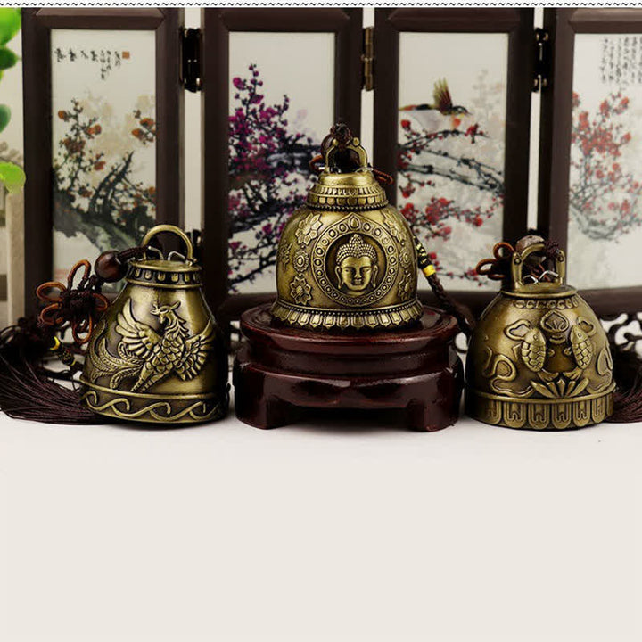 Buddha Stones Feng Shui Budda Koi Ryba Feniks Dzwon Wiatrowy Dzwon Szczęścia Dekoracja Ścienna - image 4