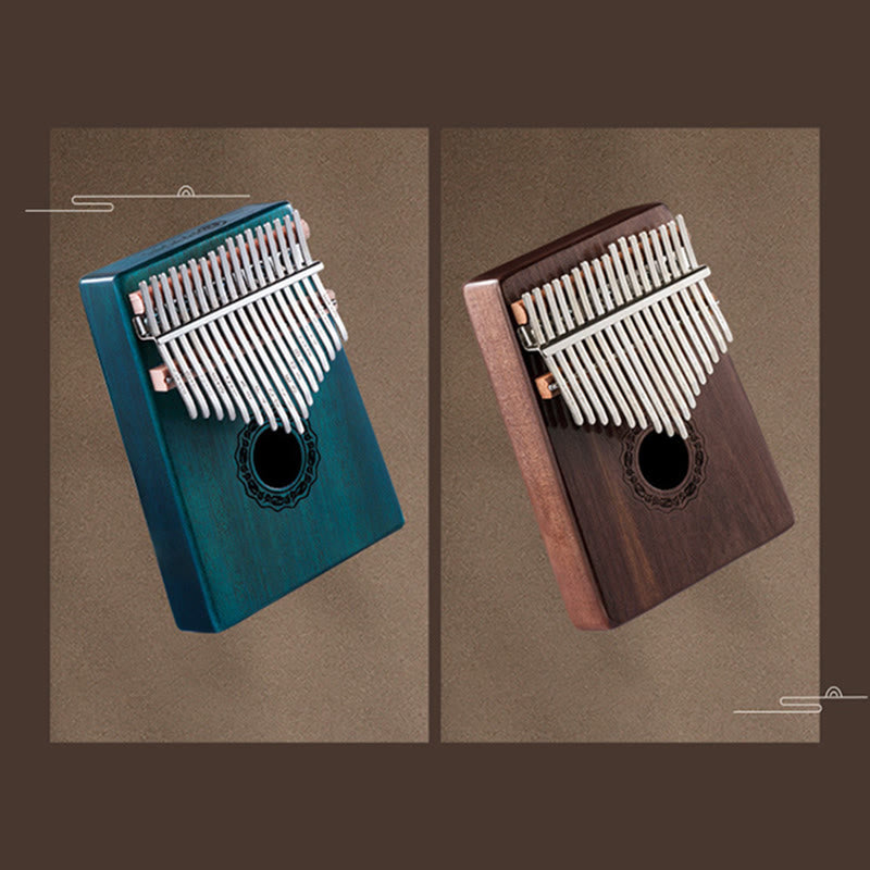 Kalimba z Buddha Stones 17 klawiszy Pianino kciukowe Drewno mahoniowe Akacja Orzech Przenośne pianino palce