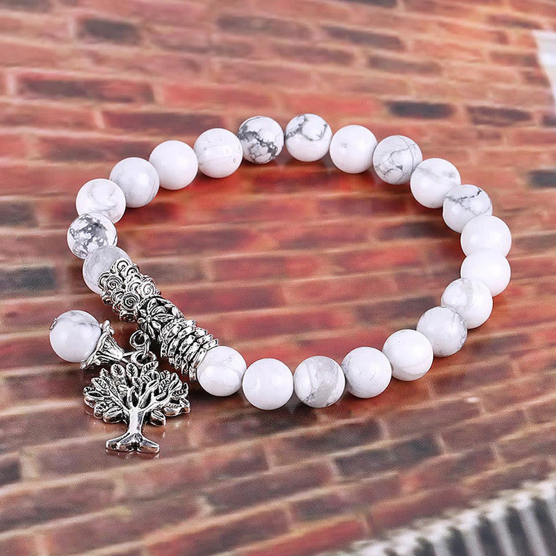 Buddha Stones Naturalne Kamień Szlachetny Drzewo Życia Szczęśliwy Talizman Bransoletka Elastyczna