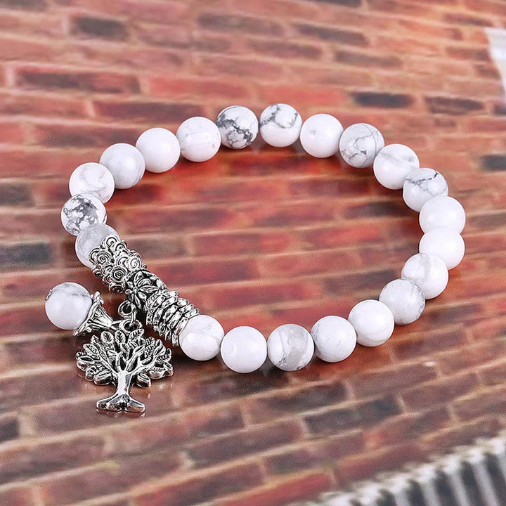 Buddha Stones Naturalne Kamień Szlachetny Drzewo Życia Szczęśliwy Talizman Bransoletka Elastyczna