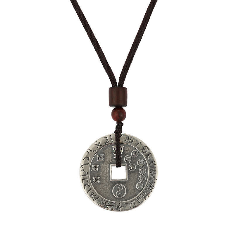Buddha Stones Bagua Yin Yang Miedziana Moneta Gwiazda Równowaga Energia Naszyjnik Wisiorek - image 9