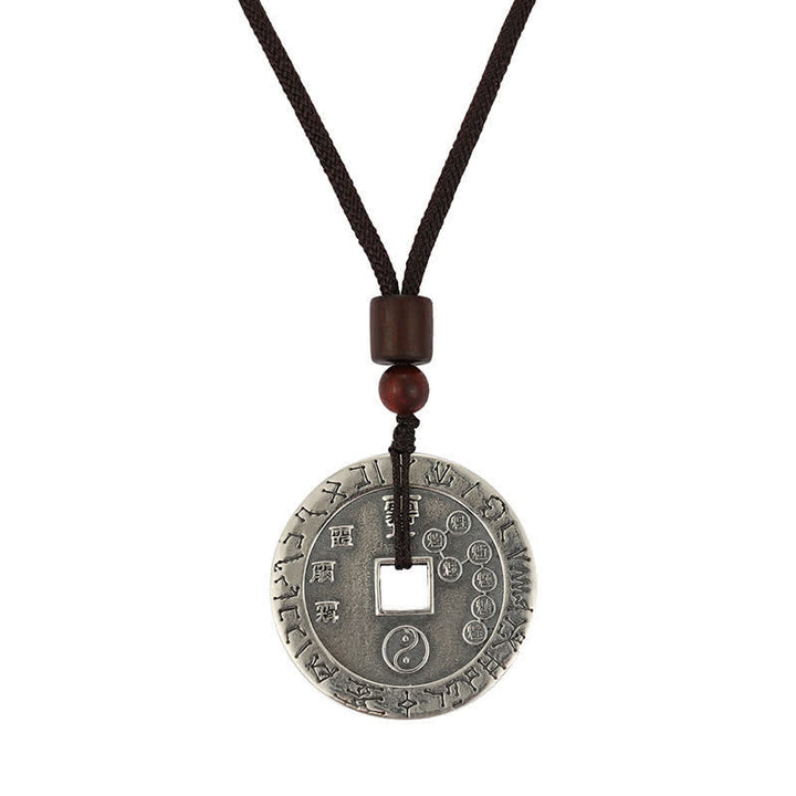 Buddha Stones Bagua Yin Yang Miedziana Moneta Gwiazda Równowaga Energia Naszyjnik Wisiorek - image 9