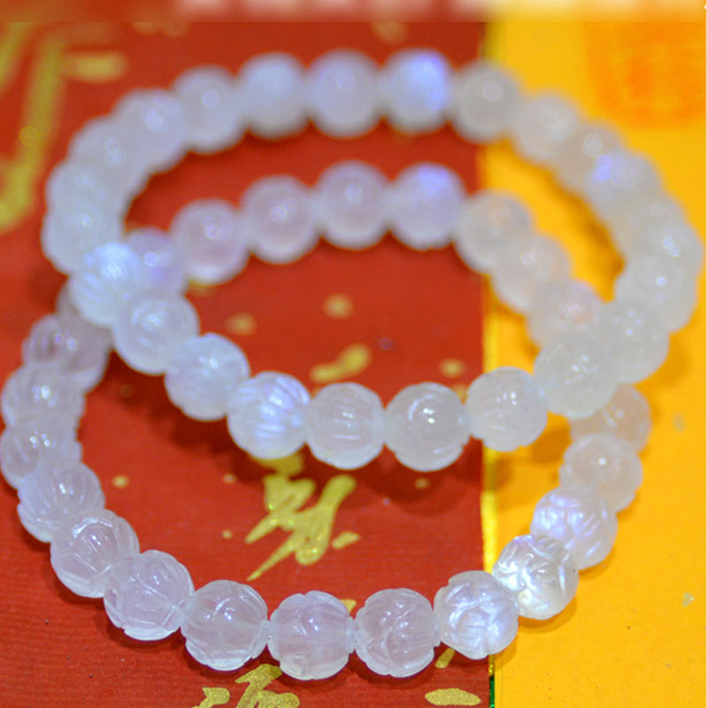 Bransoletka Buddha Stones Natural Moonstone Lotus Love