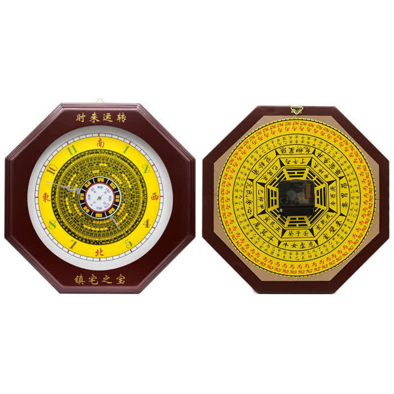 Feng Shui Bagua Mapa Równowagi Energii Mapa Ścienna Zegar
