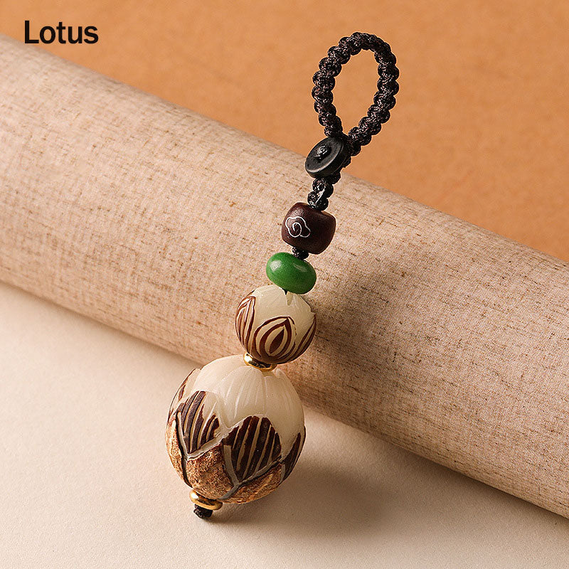 Buddha Stones Bransoletka z breloczkiem z błogosławieństwem ziarna Bodhi