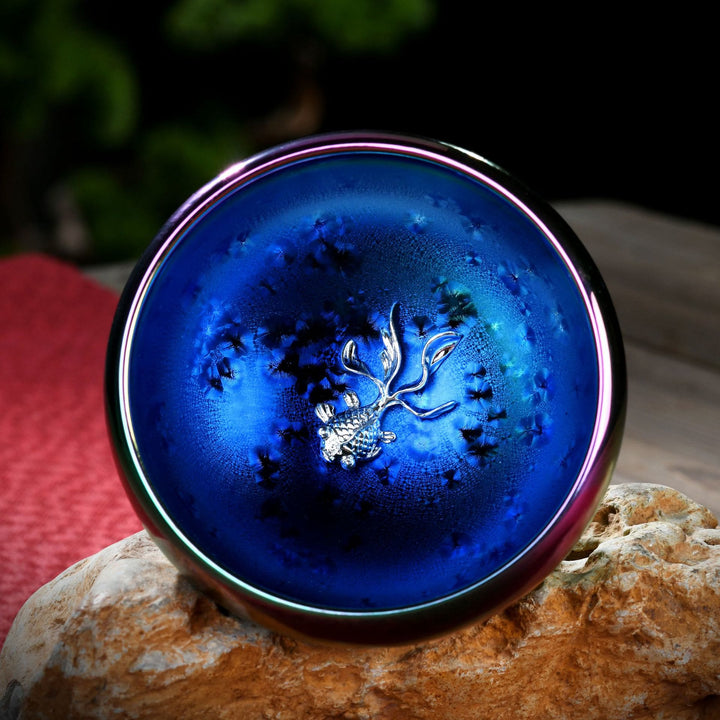 Buddha Stones Lotos Smok Feniks Ryba Koi Paw Chiński Jianzhan Intarsjowany Piec Zmiana Ceramiczny Filiżanka Do Herbaty Kung Fu