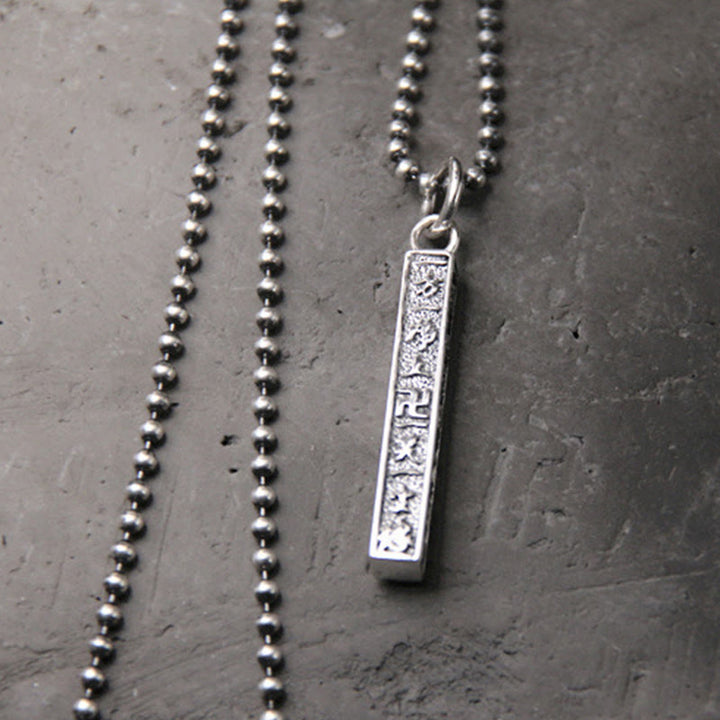 Buddha Stones 925 Srebro Sterling Tybetański Om Mani Padme Hum Budda Swastyka Symbol Mądrości Naszyjnik Wisiorek - image 3