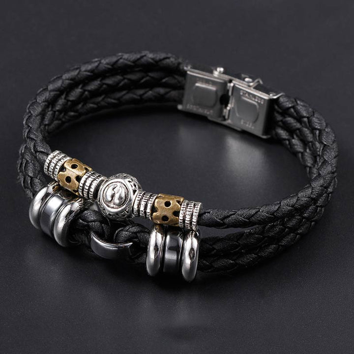 Bransoletka ochronna z hematytu z Buddha Stones 12 konstelacji zodiaku