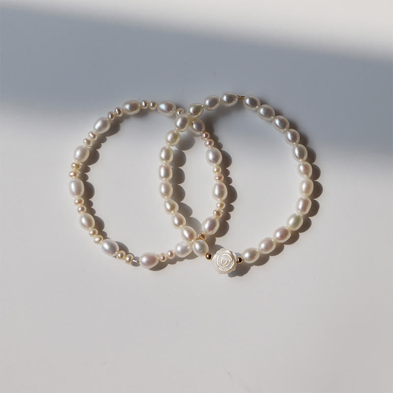 Bransoletka z naturalnych pereł kwiatowych Sincerity Bead