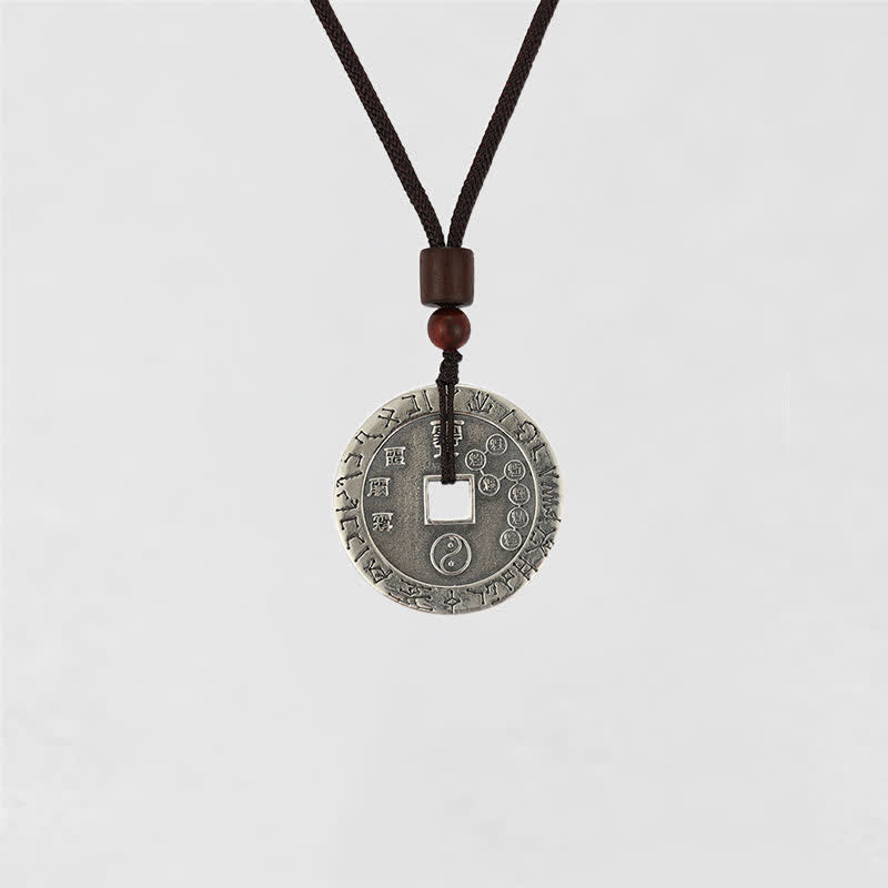 Buddha Stones Bagua Yin Yang Miedziana Moneta Gwiazda Równowaga Energia Naszyjnik Wisiorek - image 14