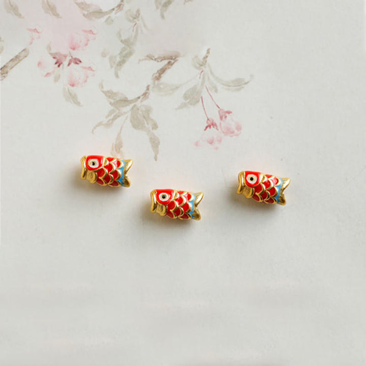 Buddha Stones 999 Złota Rybka Koi Naturalna Granatowa Bransoletka Ochronna - image 14