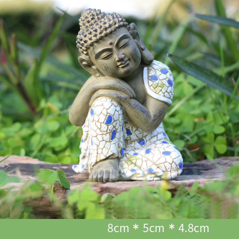 Medytujący Zen Budda Spokój Żywica Statuetka Dekoracja Domu