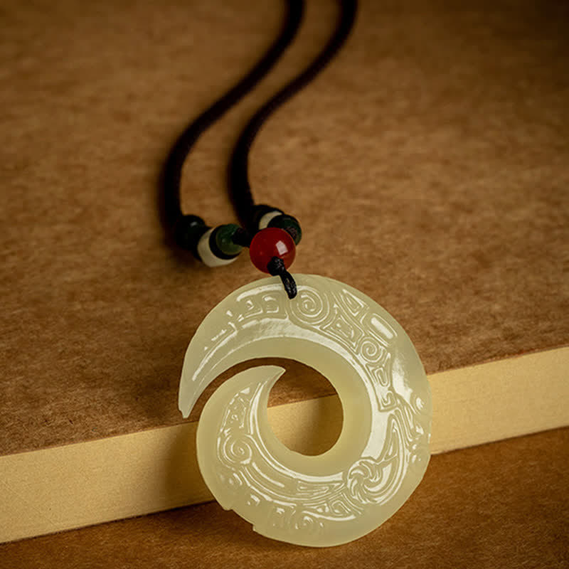 Buddha Stones Klamra Pokoju Jade Mały Liść Czerwony Sandałowiec Cynober Agat Naszyjnik Szczęścia Wisiorek