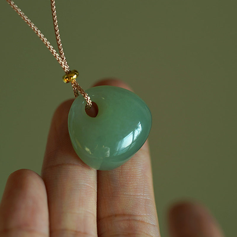 Naszyjnik z Buddha Stones Naturalny Jadeit Szczęście Dobrobyt Wisiorek (Losowy Kolor)