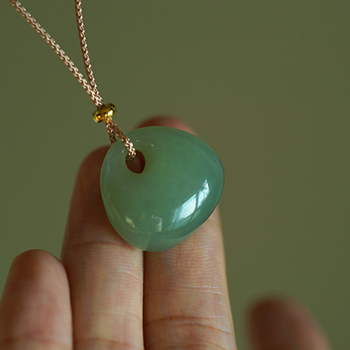 Naszyjnik z Buddha Stones Naturalny Jadeit Szczęście Dobrobyt Wisiorek (Losowy Kolor)