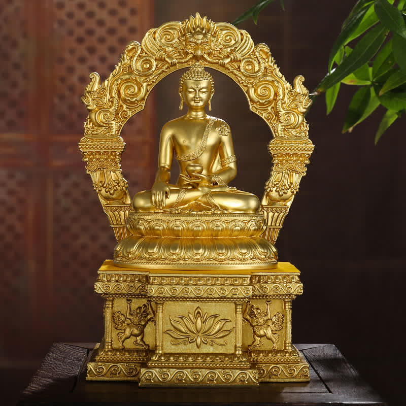 Figurka Buddy Medycyny Shakyamuni Amitabha Spokój Miedziana Statua Dekoracja Domu