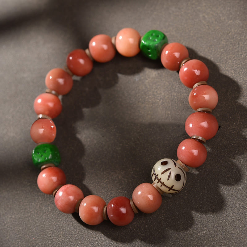 Buddha Stones Tybetańskie Naturalne Wielbłądzie Kość Dzi Koralik Bodhi Nasiona Charm Bransoletka Szczęścia