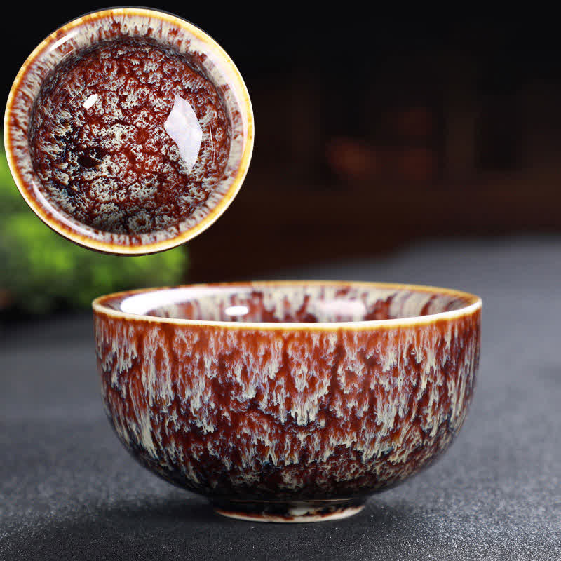 Buddha Stones Kolorowe Ceramiczne Filiżanki Do Herbaty Domowe Biuro Filiżanki Do Herbaty - Koral - image 86