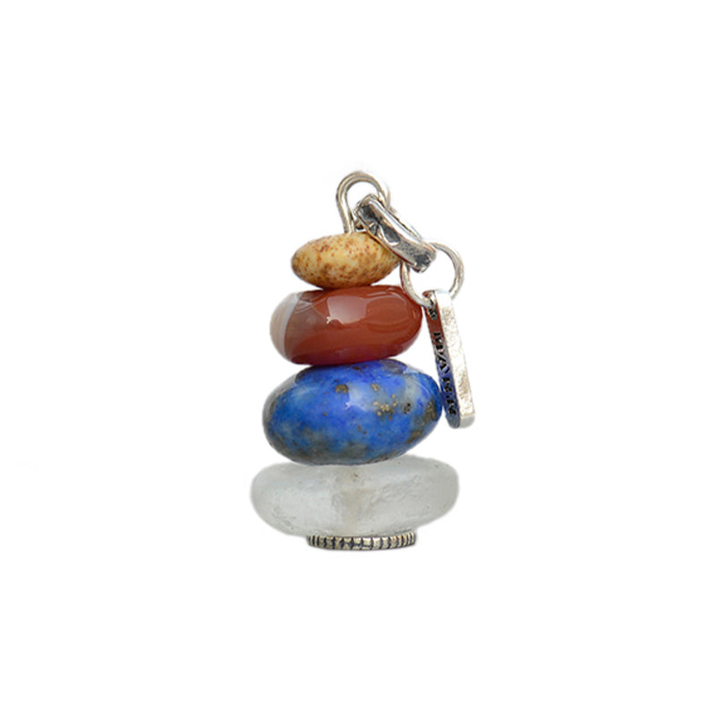 Buddha Stones Zen Cairn Labradorite Różne Kryształy Spokojny Wisiorek Naszyjnik - image 17