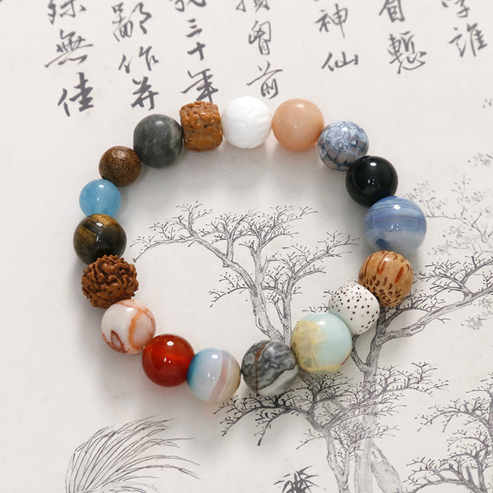 Buddha Stones Naturalne Nasiona Bodhi Kryształ Kamień Agat Trzyma Z Daleka Bransoletka Od Złych Duchów