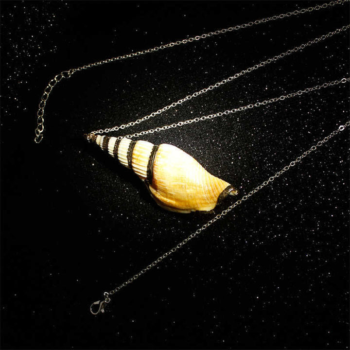 Naturalny naszyjnik z muszli Shankha Conch Shell z muszli morskiej