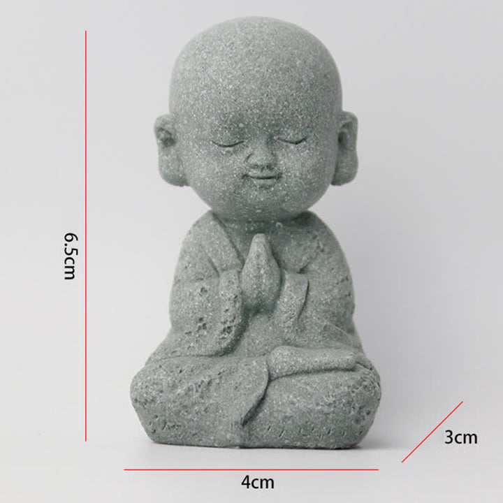 Buddha Stones Medytacja Modlitwa Mnich Statua Buddy Spokój Dekoracja Domu - image 13
