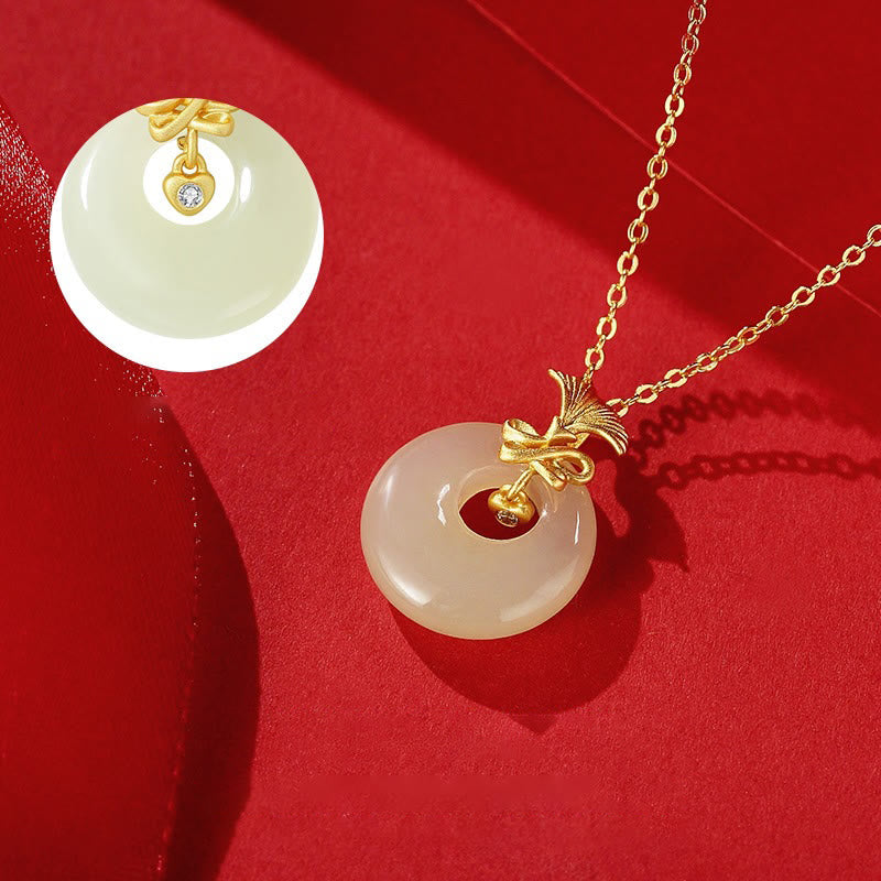 Buddha Stones 925 Srebro Sterling Naturalny Hetian Jade Kwiat Goździka Naszyjnik Wisiorek Dobrobytu - image 1